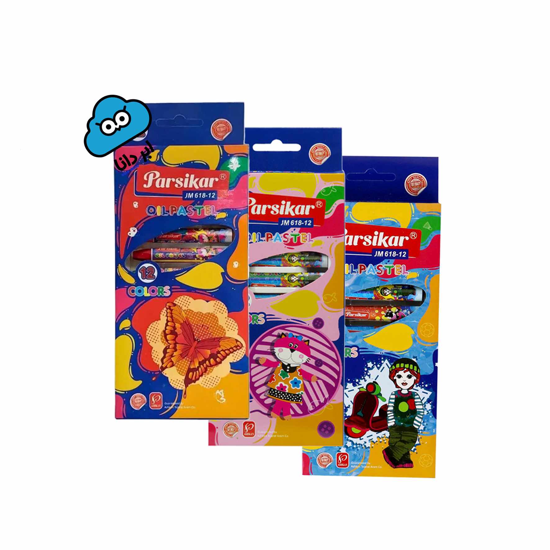 پاستل روغنی 12 رنگ پارسیکار JM 618-12