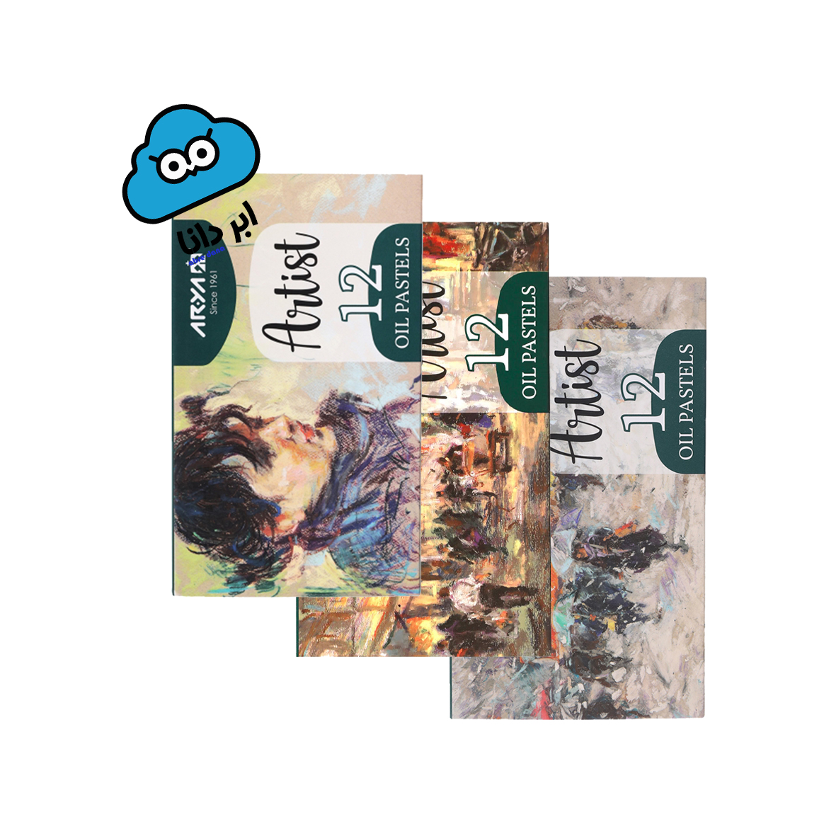 پاستل روغنی 12 رنگ آریا آرتیست کد2601